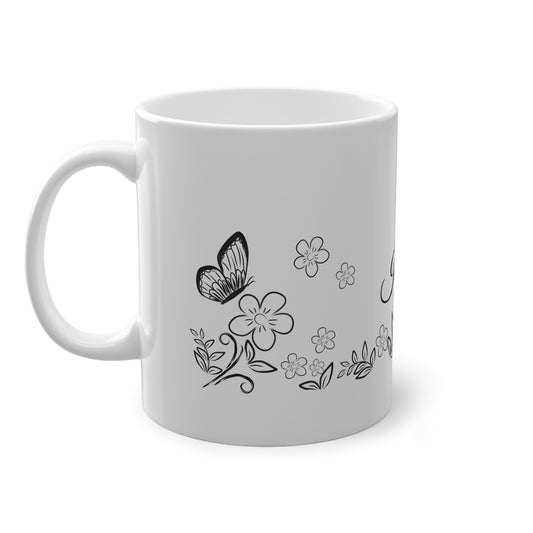 Cvjetni dizajn - Bijela šalica