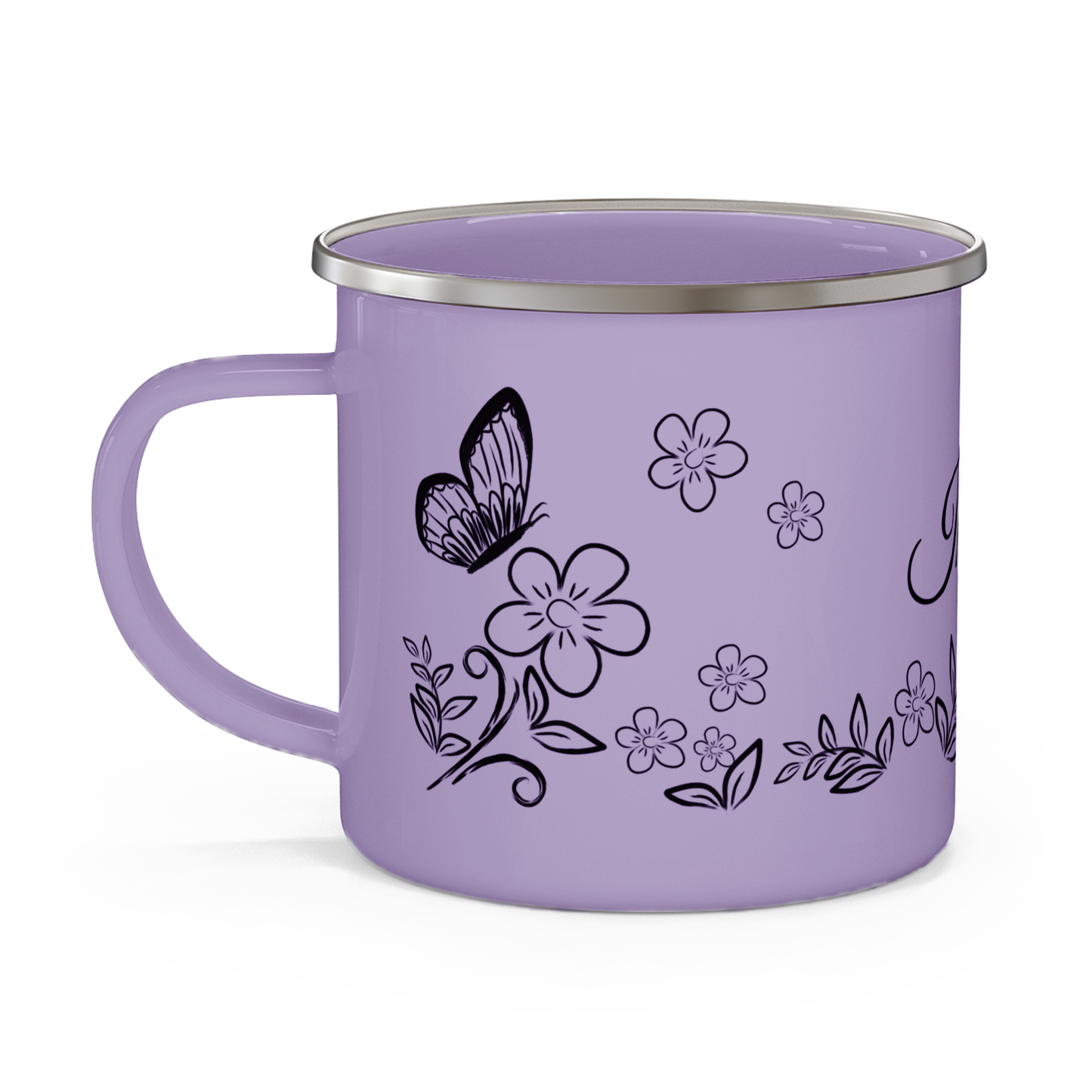 Poklon paket - Lončić i podmetač sa cvjetnim dizajnom