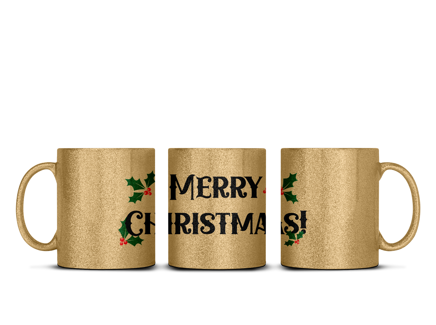 Merry Christmas - Glitter šalica