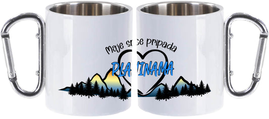 Moje srce pripada planinama - Bijeli lončić s karabinerom