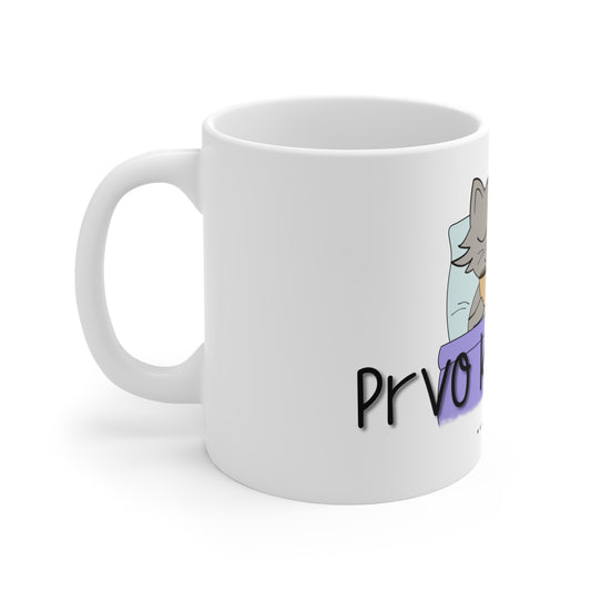 Prvo kavica - Bijela šalica