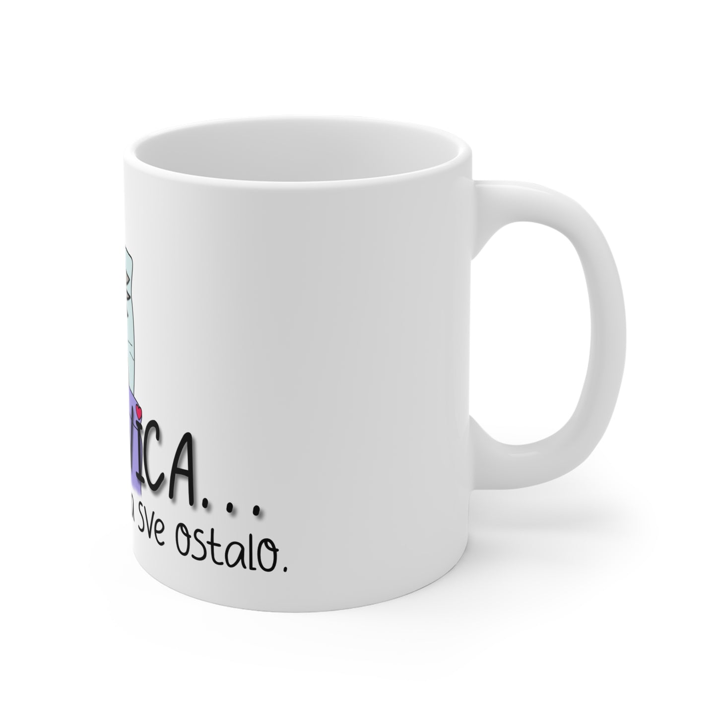 Prvo kavica - Bijela šalica