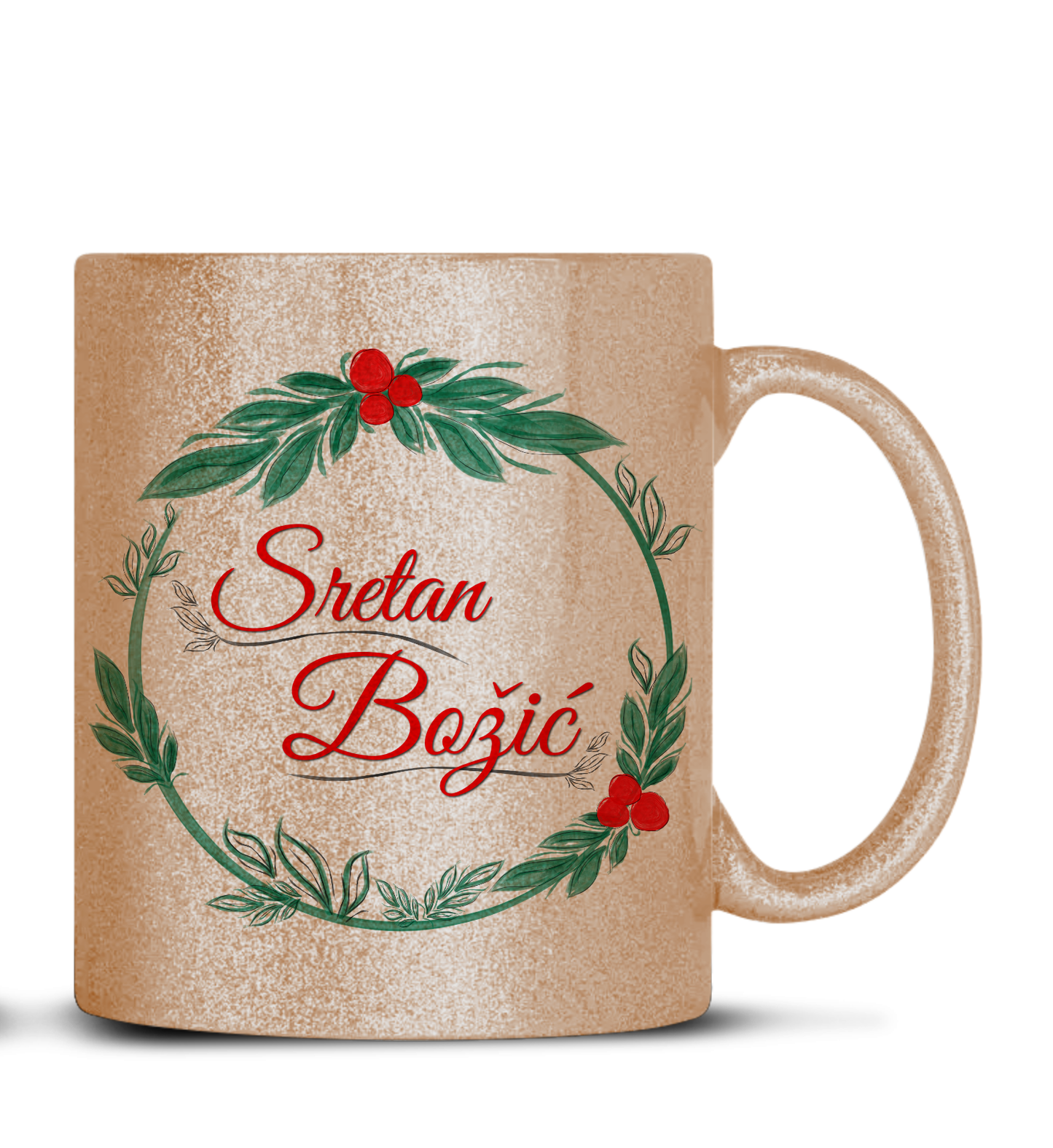 Sretan Božić - Glitter šalica