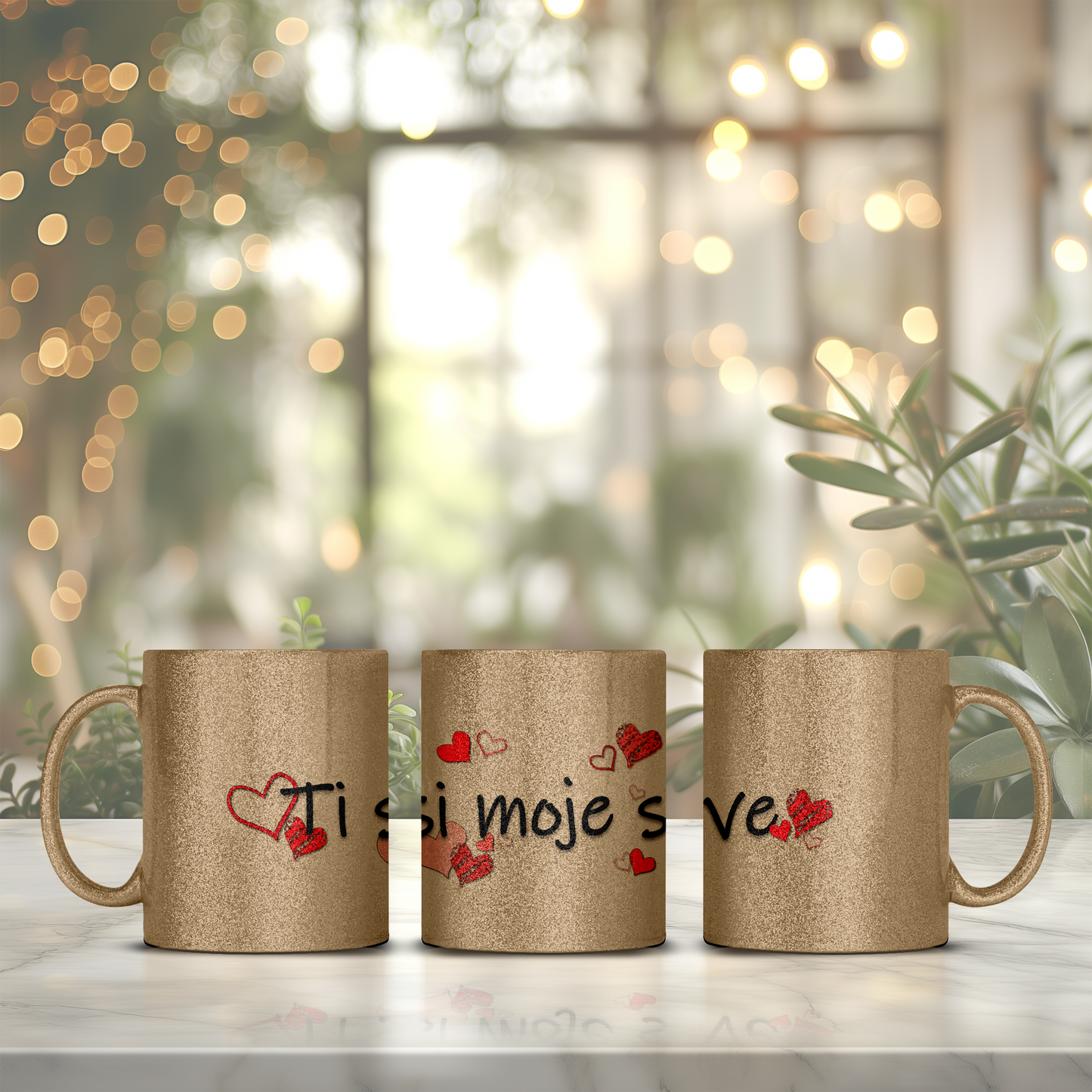 Ti si moje sve - Glitter šalica