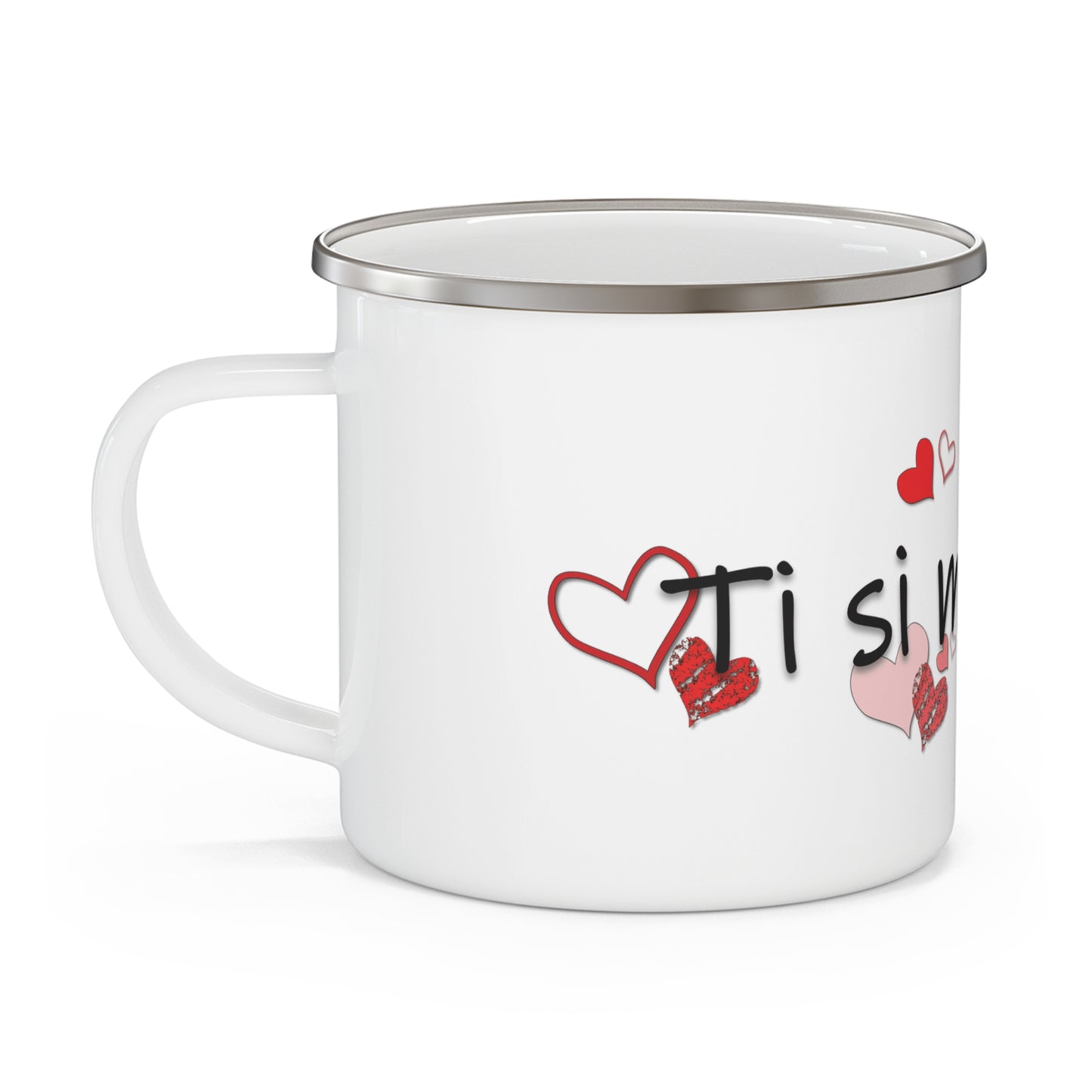 Ti si moje sve - Bijeli emajlirani lončić