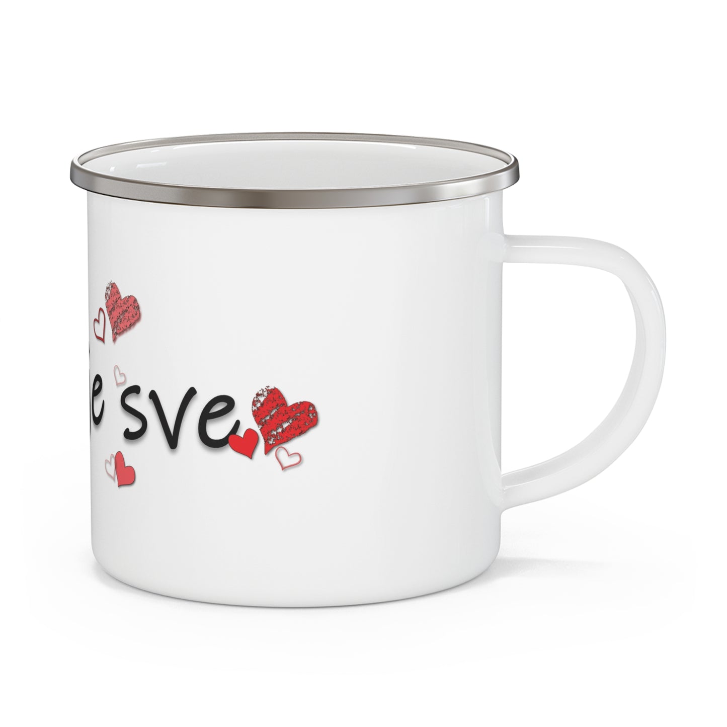 Ti si moje sve - Bijeli emajlirani lončić