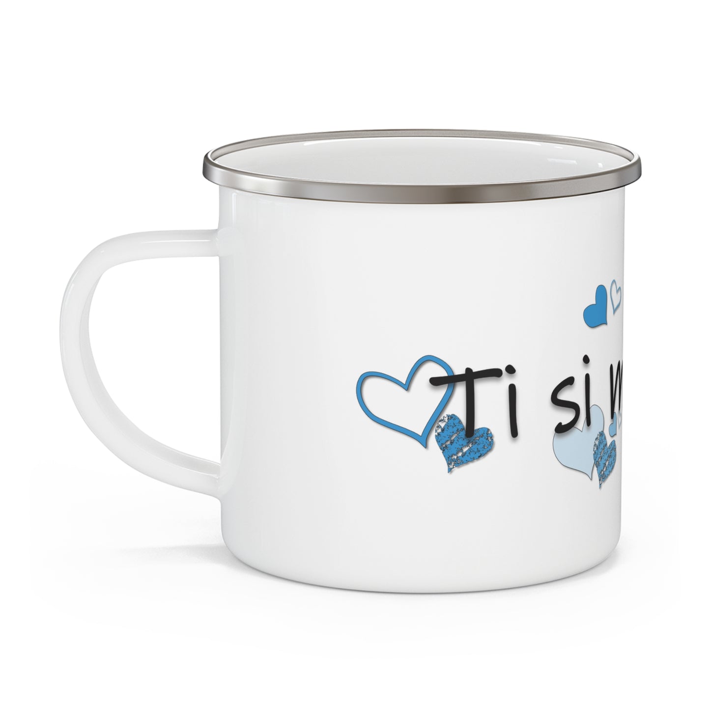 Ti si moje sve - Bijeli emajlirani lončić