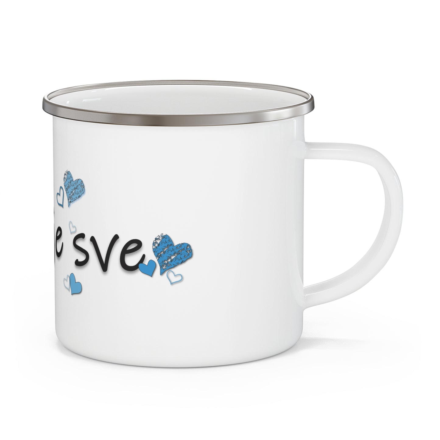 Ti si moje sve - Bijeli emajlirani lončić