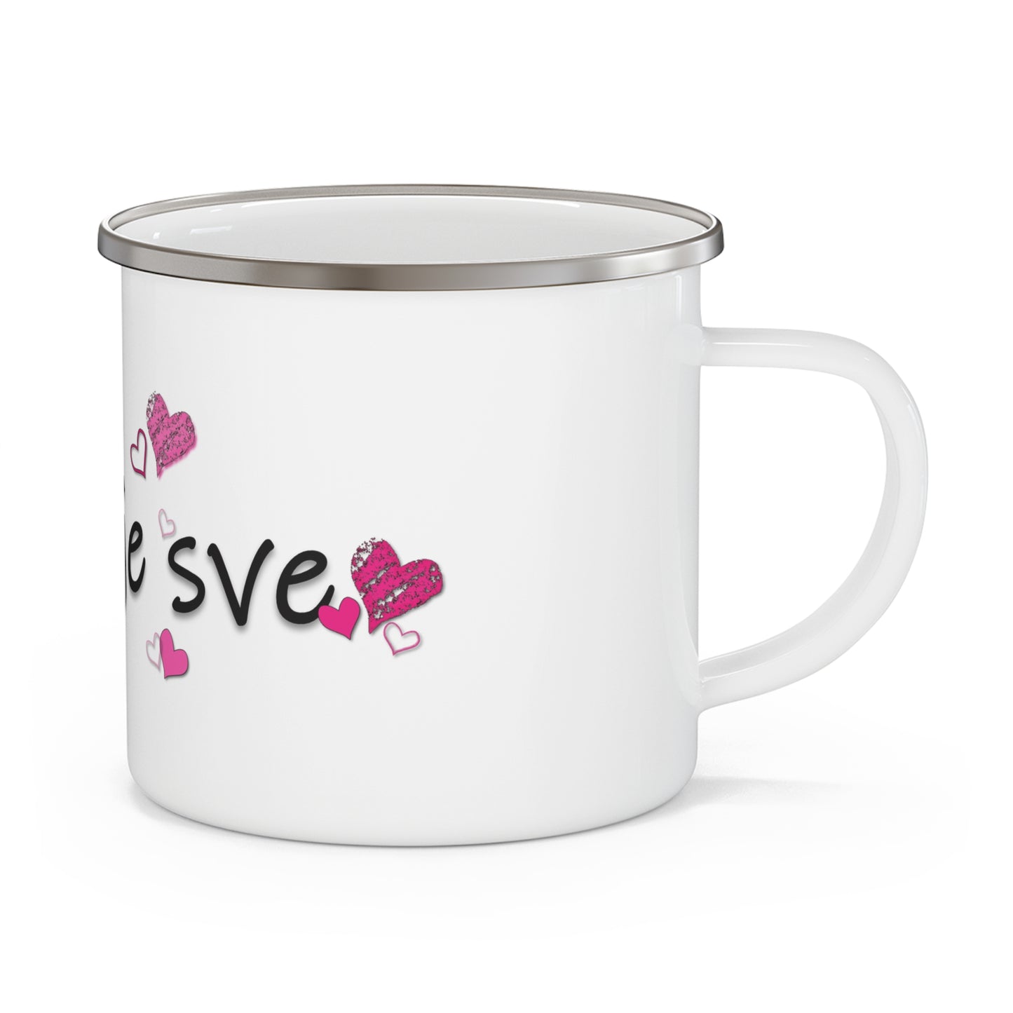 Ti si moje sve - Bijeli emajlirani lončić