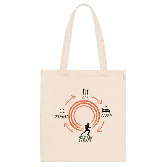 Eat, sleep, run, repeat - Platnena torba