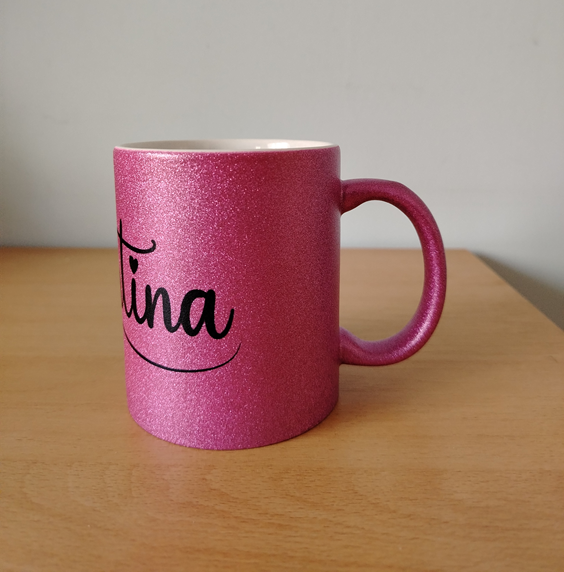 Glitter šalica s imenom