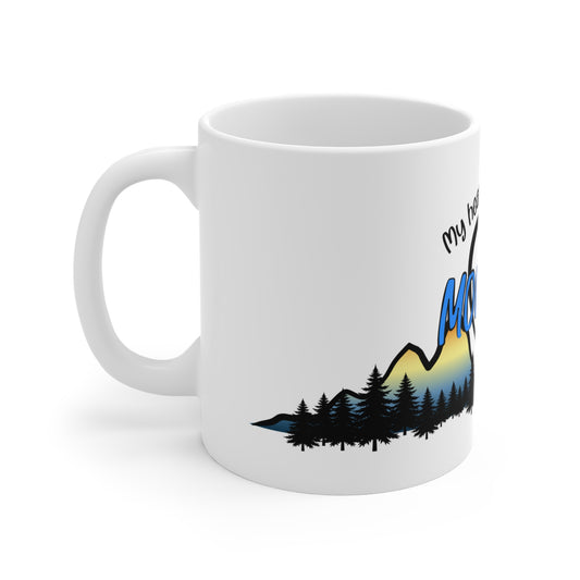 My heart belongs to the mountains - Bijela šalica