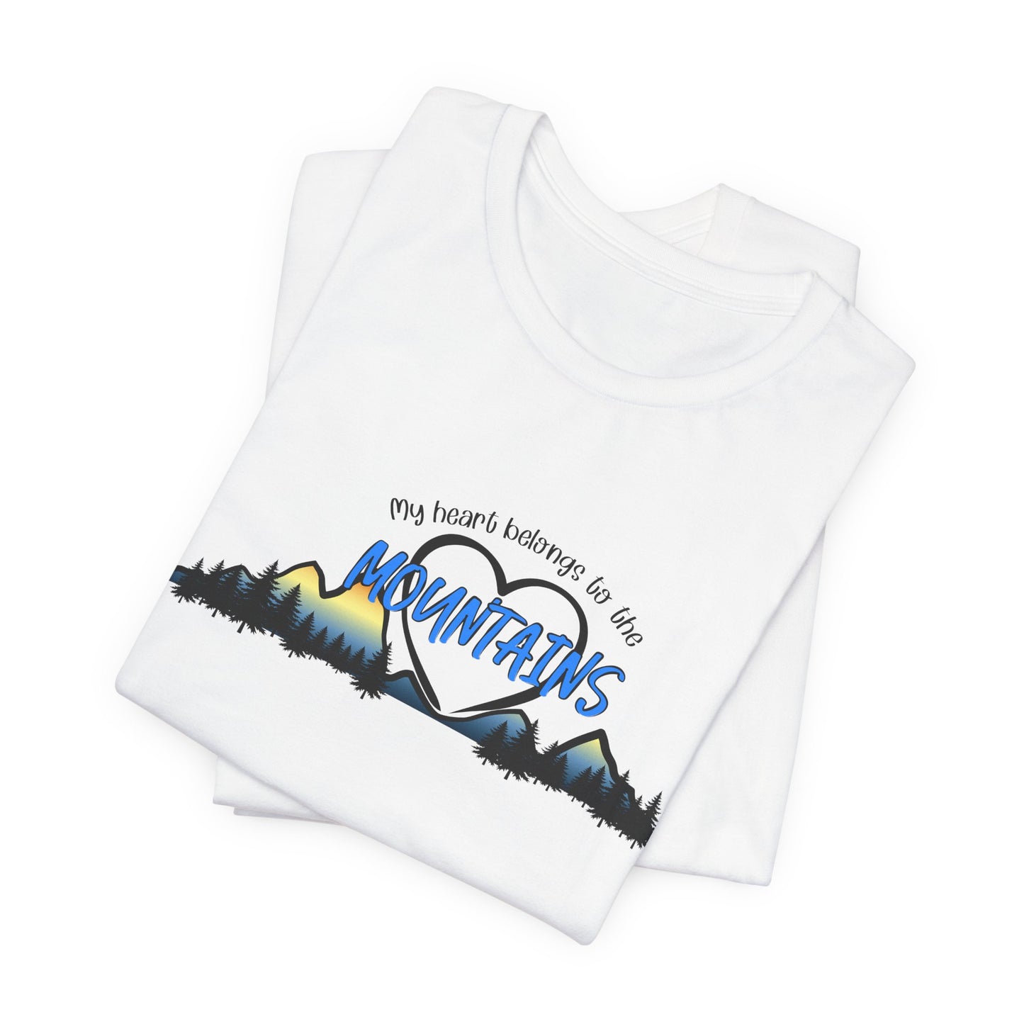My heart belongs to the mountains - Pamučna majica kratki rukav