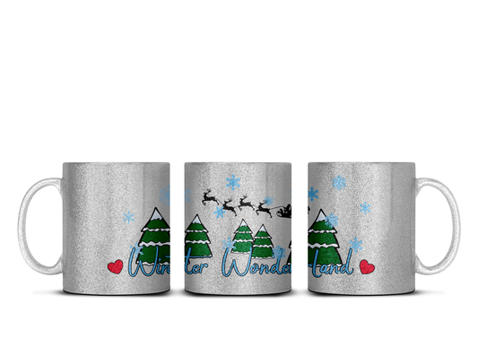 Winter Wonderland - Glitter šalica