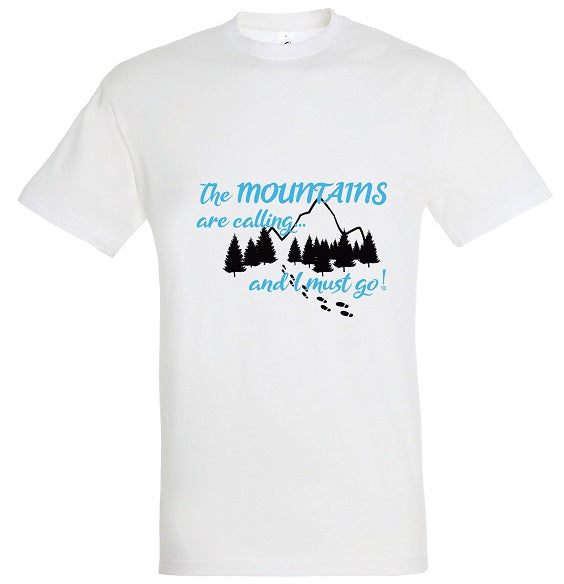 The mountains are calling - Majica kratki rukav bijela